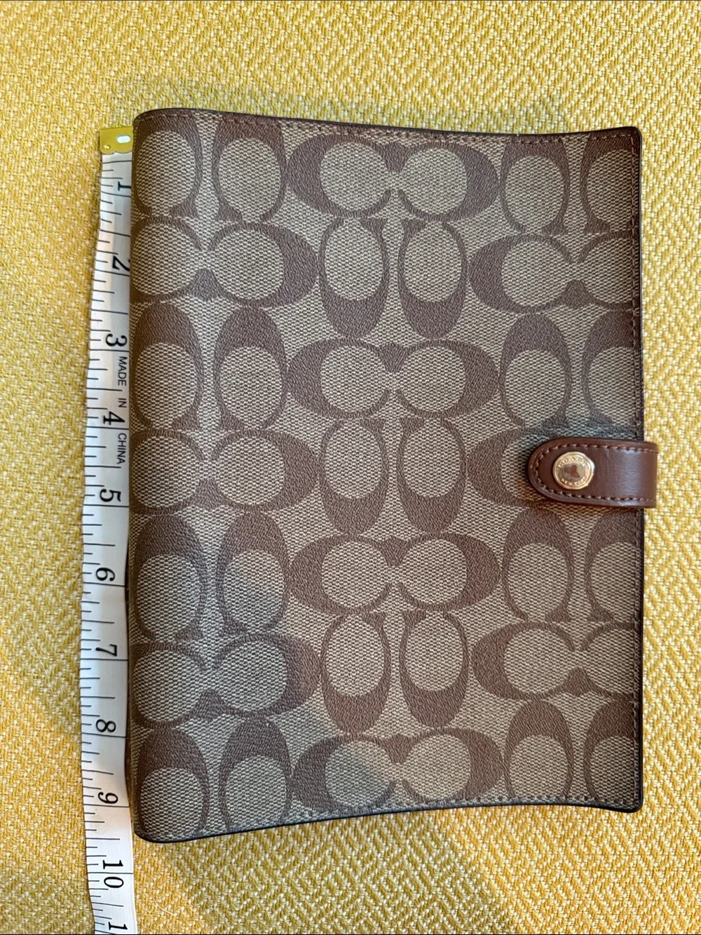 Coach Brown Signature Canvas Organizer Folio